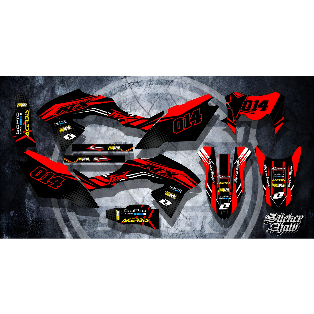 Decal Striping Stiker Klx bf Klx Striping Motor klx bf se extreme terlaris