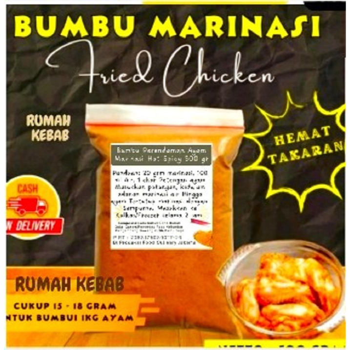 

Marinasi Chicken 500gram / Marinade Chicken Hot Spicy / Bumbu Perendam Ayam