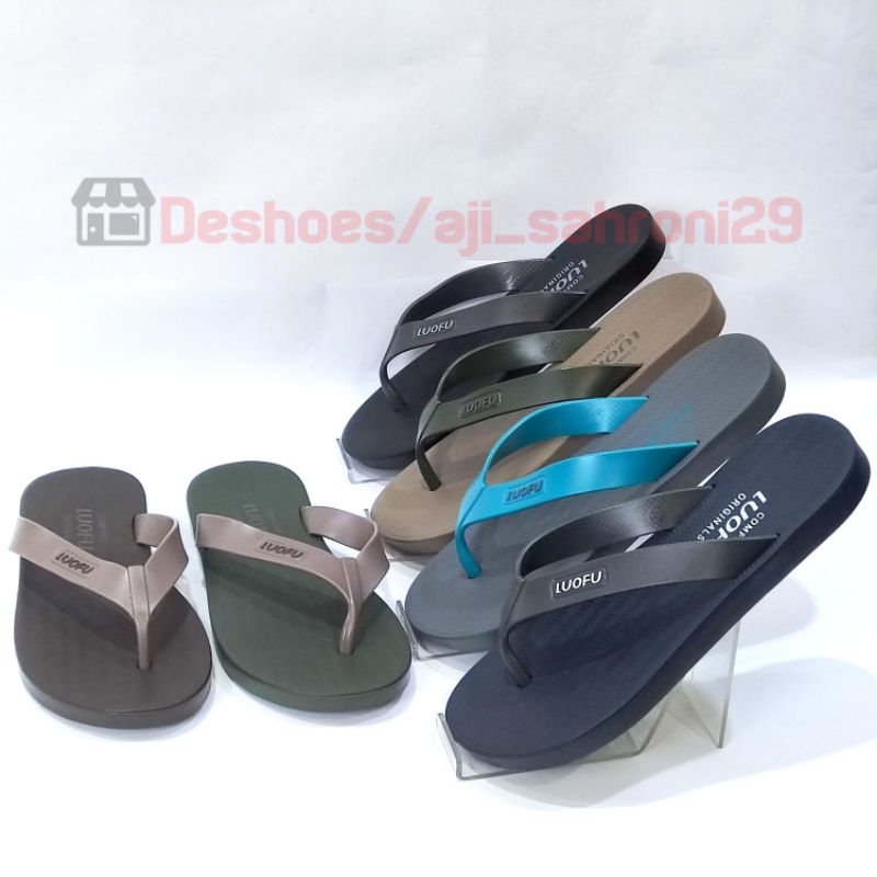 Sandal Pria Jepit/Flip Flop | LUOFU E 6192 W6K SIZE 40-44