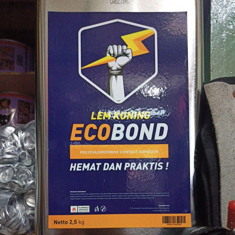 

LEM ECOBOND QBOND Q BOND HQ 117 KUNING BUSA SEPATU KAIN KULIT FOX AIBON AICA KAMBING ADHESIVE