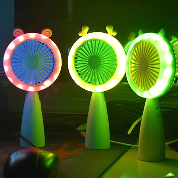 KIPAS ANGIN MINI LED PORTABLE FAN KIPAS ANGIN PORTABLE BULAT