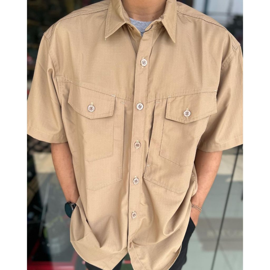 KEMEJA PDK LEUSER HALIMUN CREAM