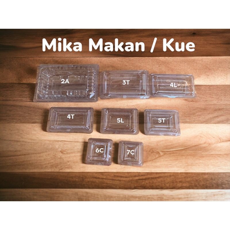 Mika Plastik kue/Mika Makanan 7C,6C,5L,5T,4L,3T