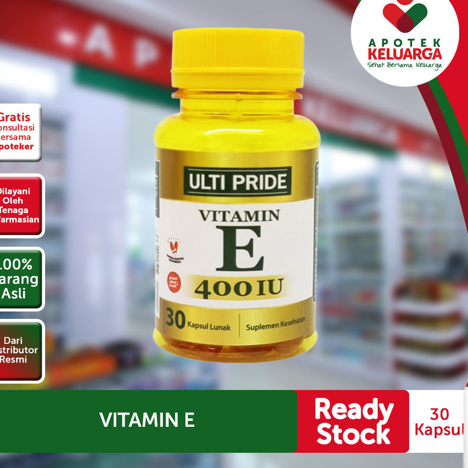 Ulti Pride Vitamin E 400IU isi 30 kaps #suplemenkesehatan #vitaminE #vitE400IU #vitamin