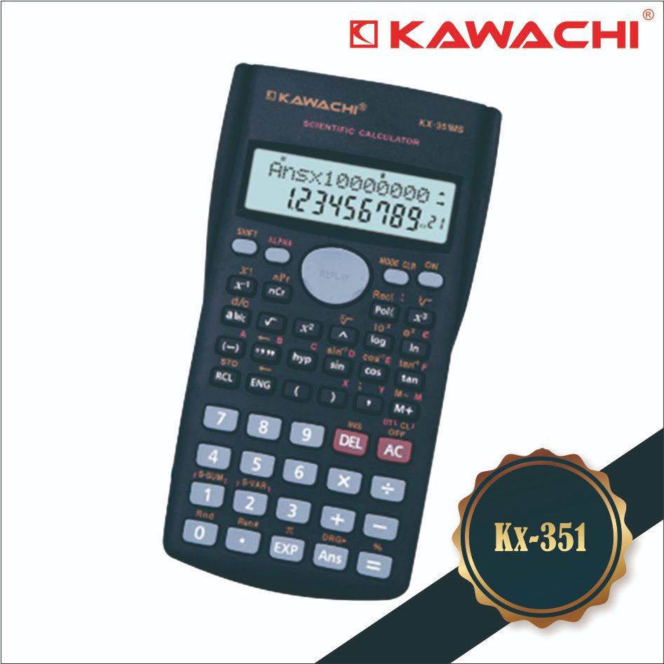 

Kawachi Kalkulator Scientific 240 Functions Big Display /Kx-351 Black