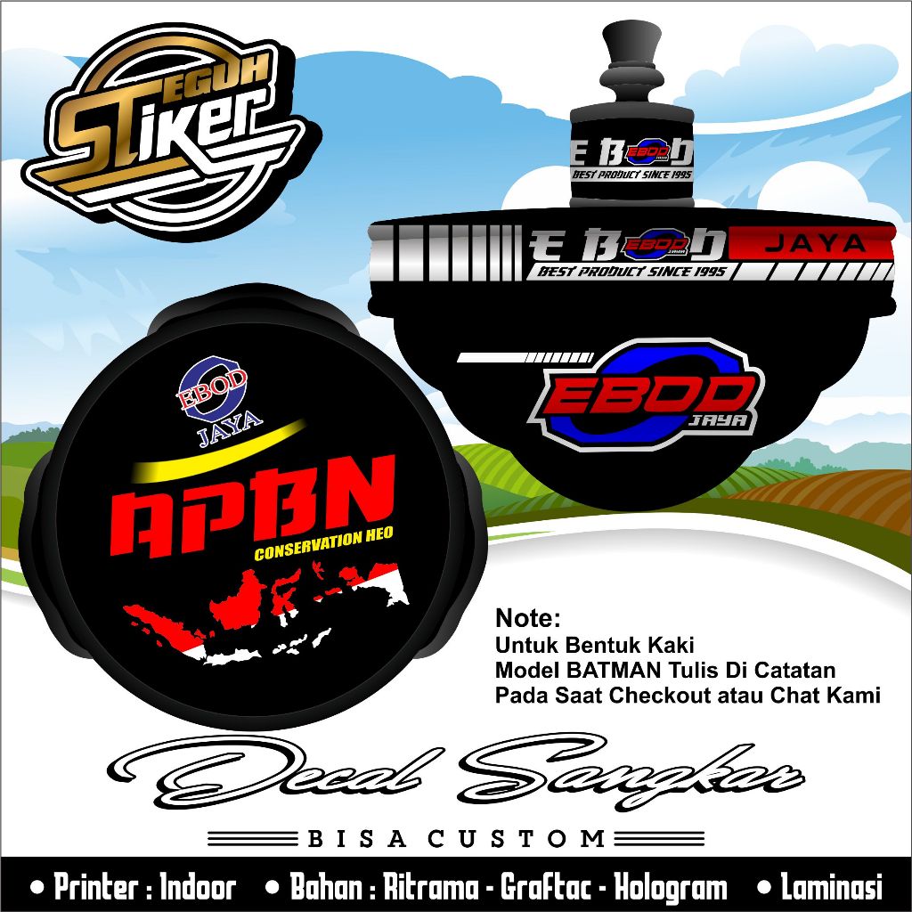 Decal Tebok T3 Ebod Jaya APBN Black