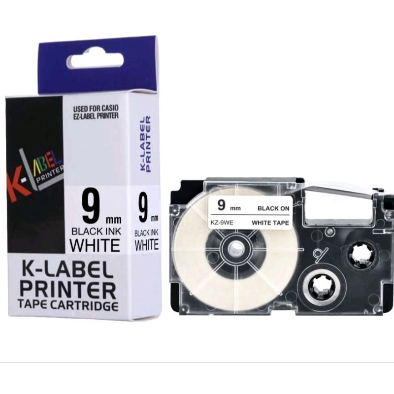 

Label tape casio 9mm compatible XR-9WE Typewriter Printer KL-60 - 2 PCS