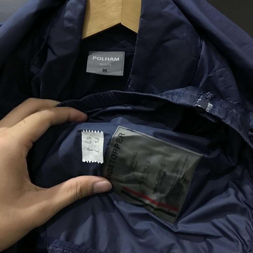 jaket parasut packable polham sport M navy