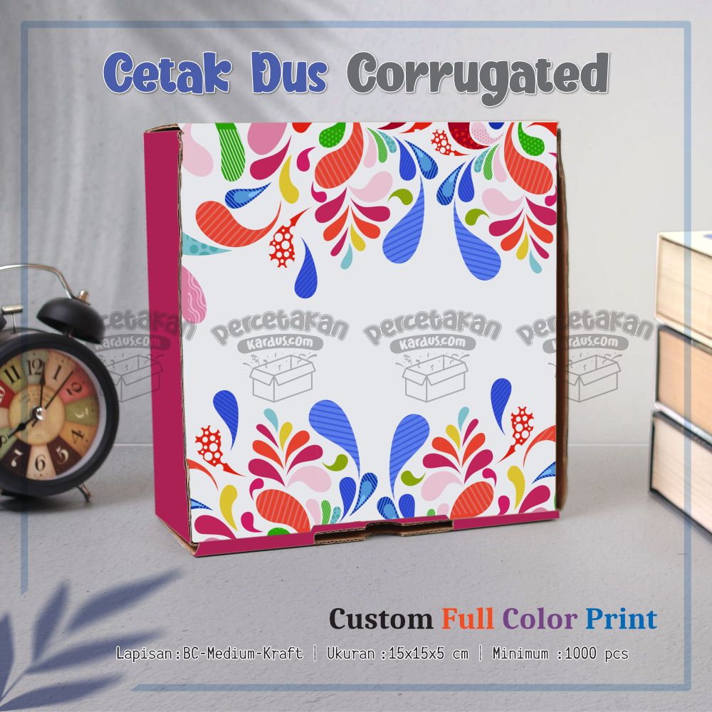 

Box Custom Cetak Dus Corrugated 15x15x5 cm min 100 pcs FULL COLOR Free Desain | Kustom Box Kemasan