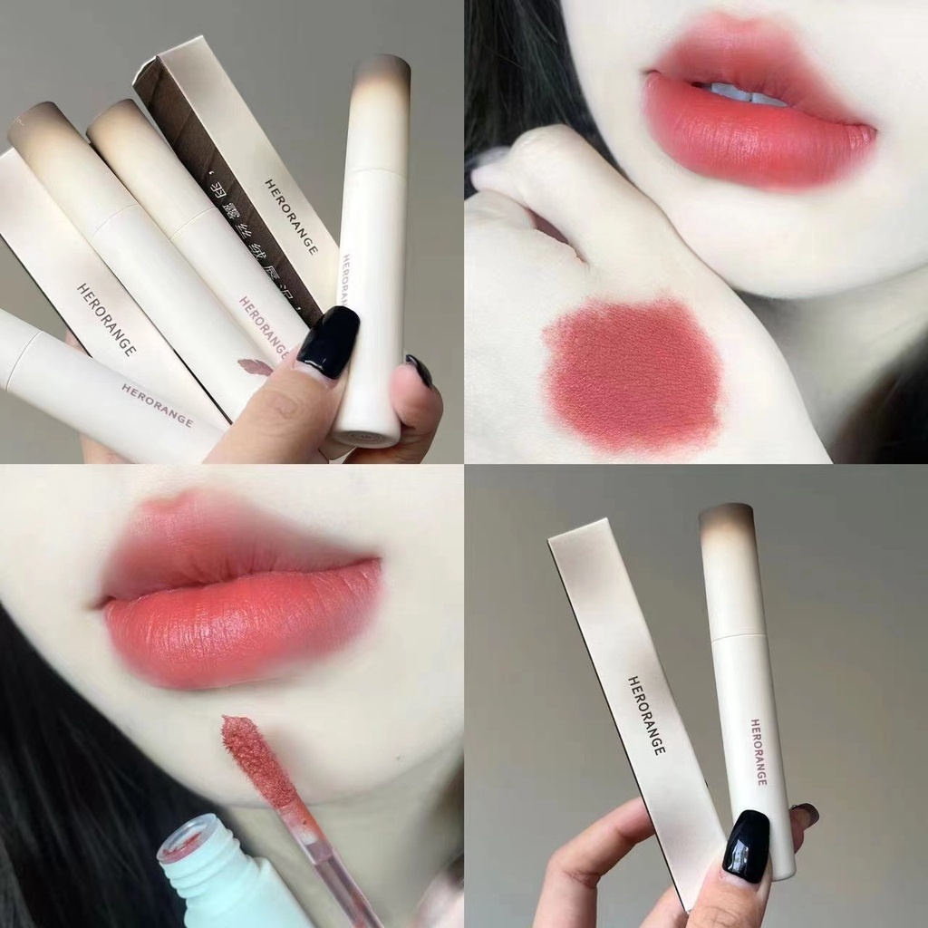 Herorange Matte Velvet Lip Gloss Coklat Edition