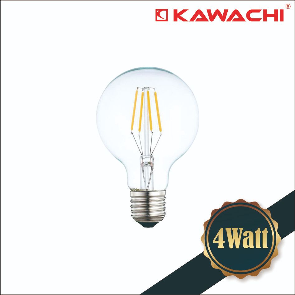 Kawachi  -  Lampu Filamen Led G80 Bulb 4W Bohlam 4 W Watt Pijar Cafe - G80-E27-Ic