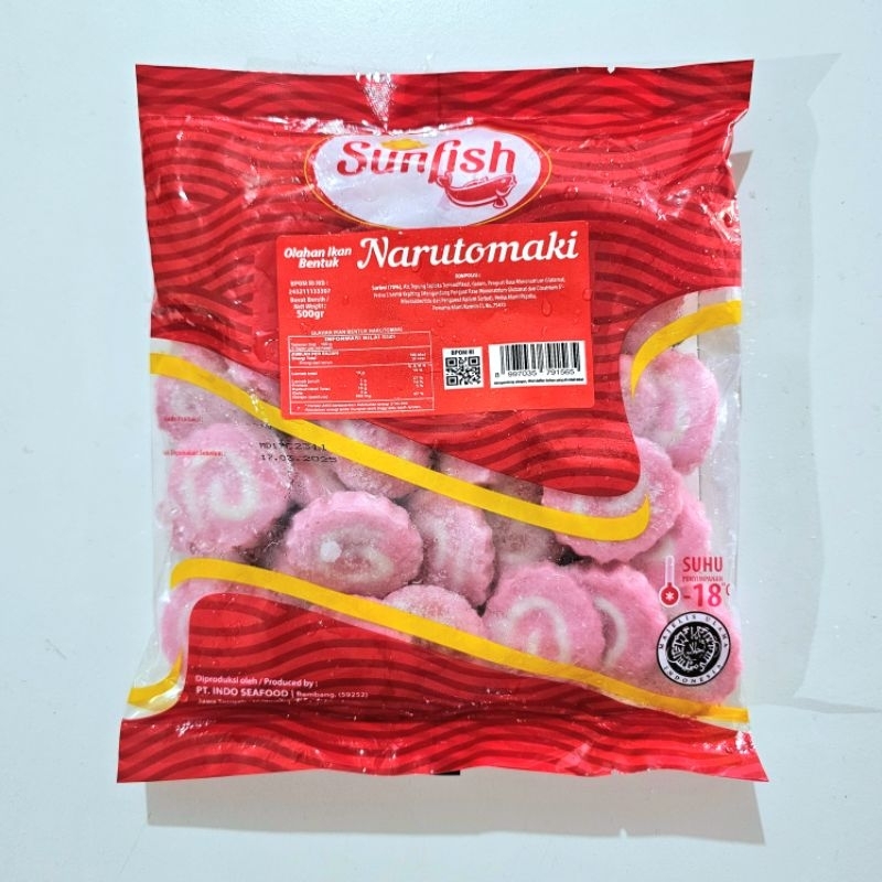 

SUNFISH olahan ikan narutomaki (merah) 500gr