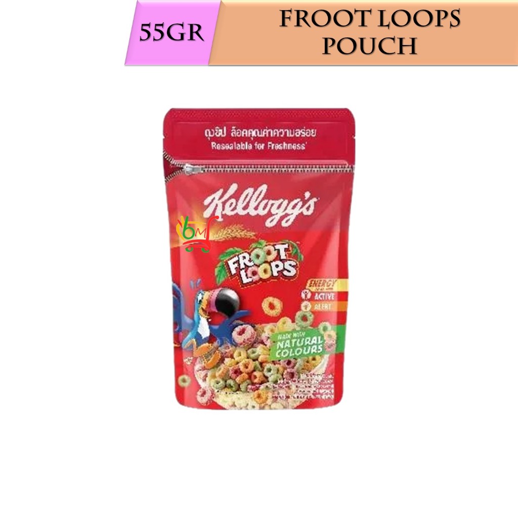 

Kelloggs Froot Loops Sereal untuk Sarapan Sehat Kemasan Pouch
