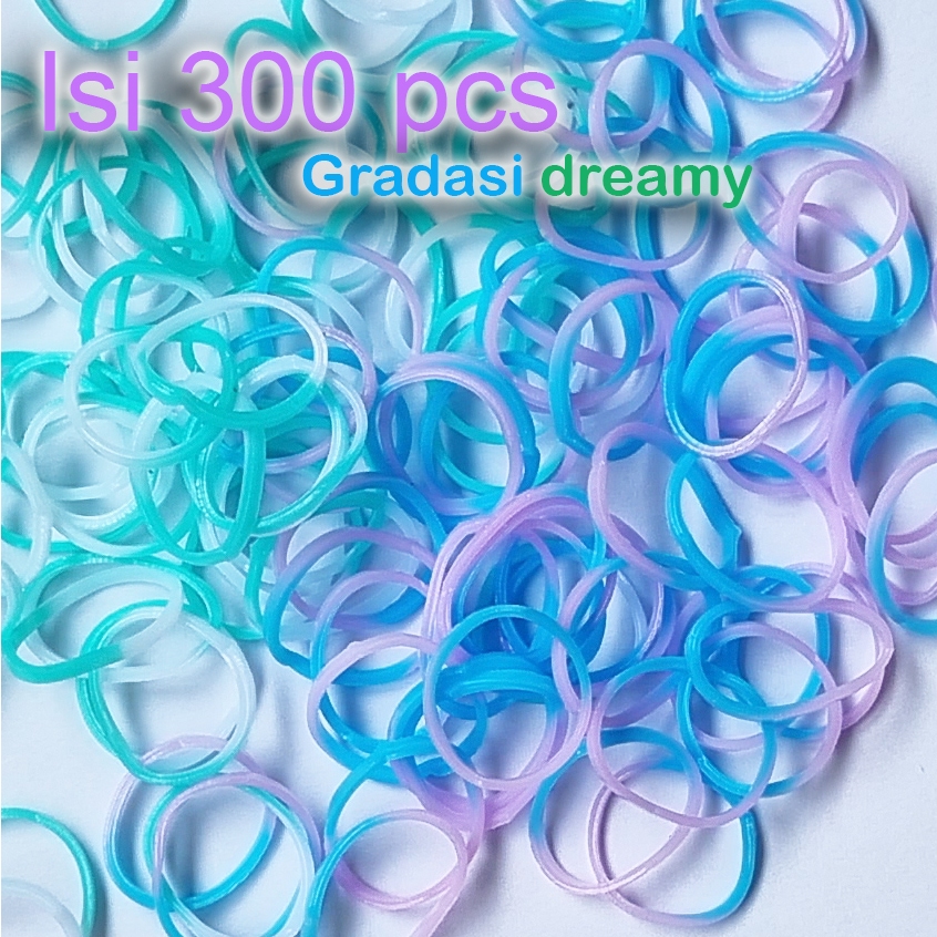 Rainbow loom karet refill Loom bands isi 300pcs