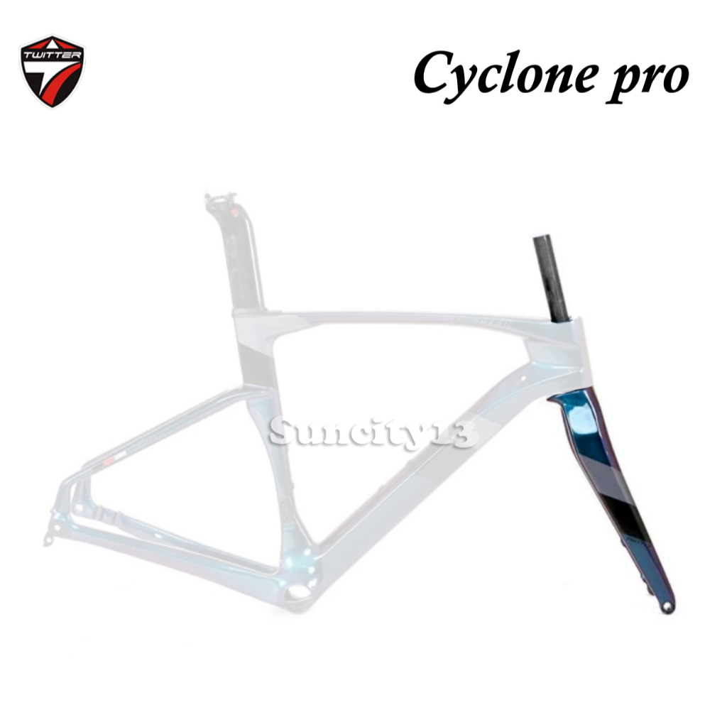 Fork Sepeda Twitter CYCLONE PRO Carbon Fiber 700c