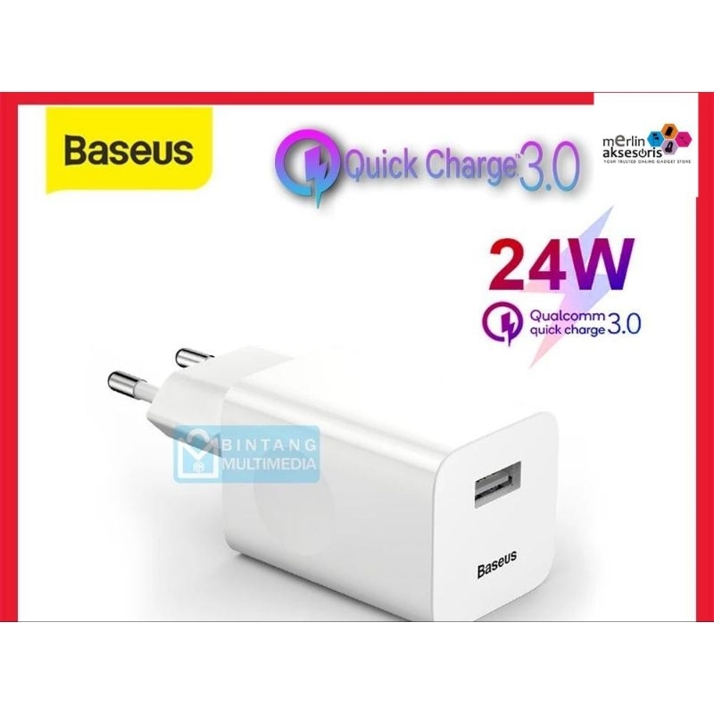 Baseus batok Quick charger 24W fast charging