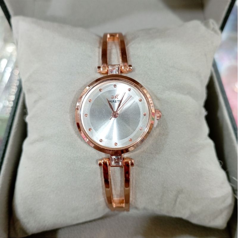 jam tangan wanita mirete fashion stainless steel