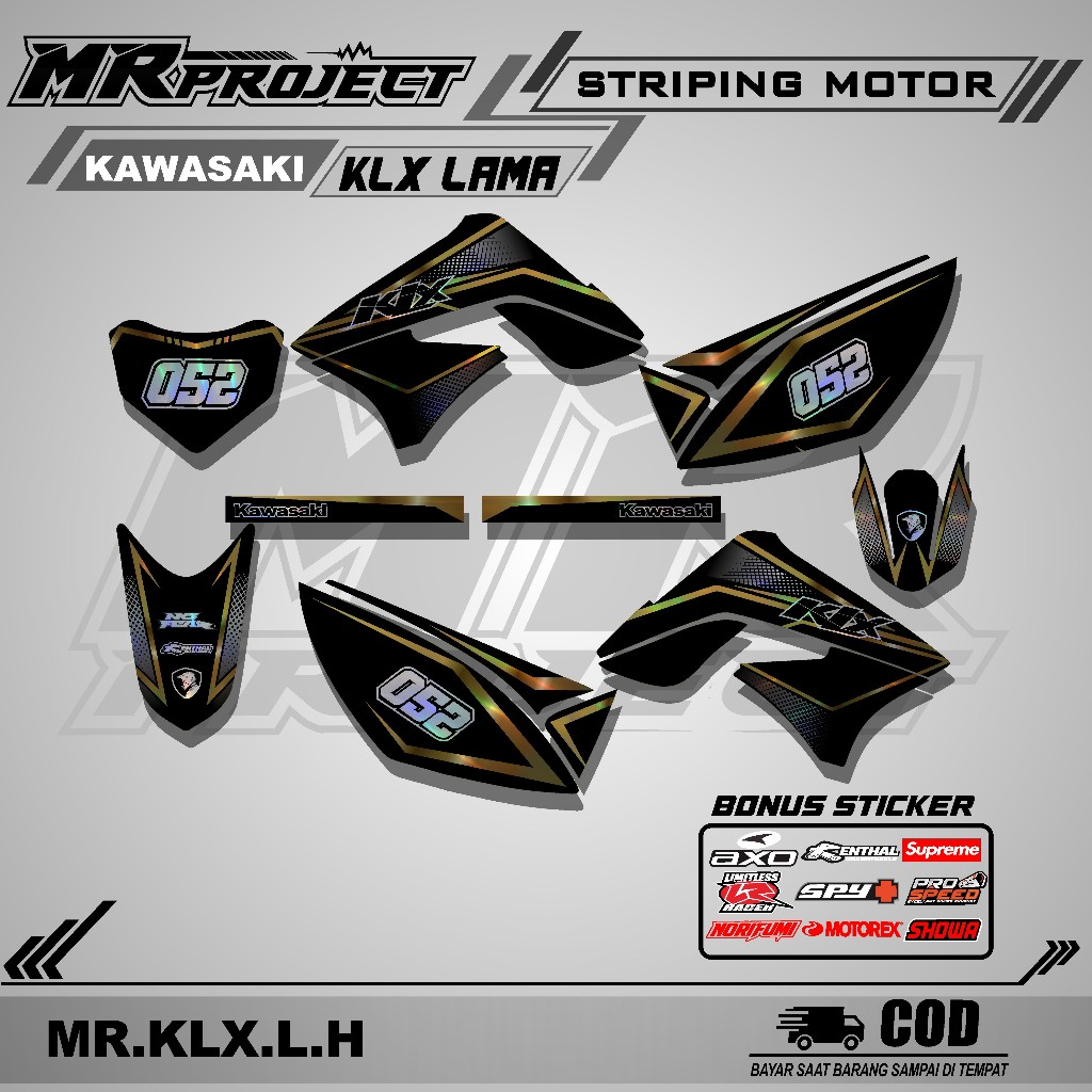 striping KLX 150 Lama,S/L-Stiker striping lis variasi motor klx 150 S / L lama