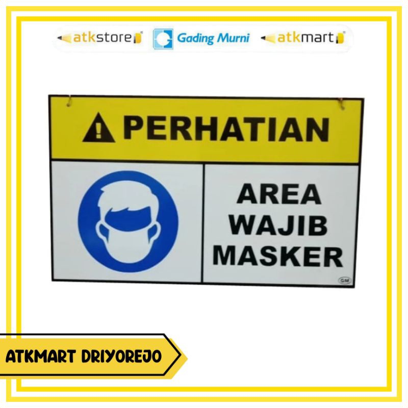 

GM LABEL PERHATIAN AREA WAJIB MASKER