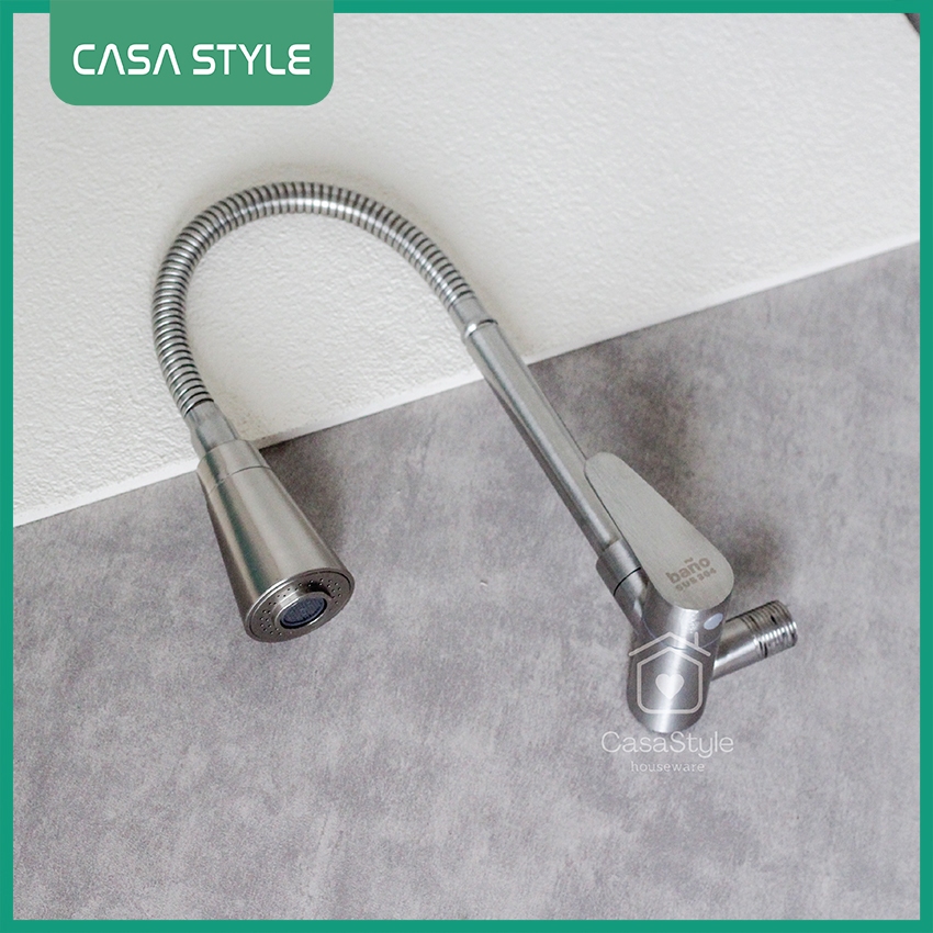 ⌊CASA⌉ Kran Dapur / Kran Angsa Fleksibel Stainless Modern Minimalis