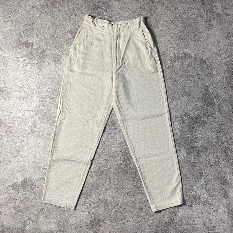 Issey Miyake Skinny Cream Chino Pants Original Termurah