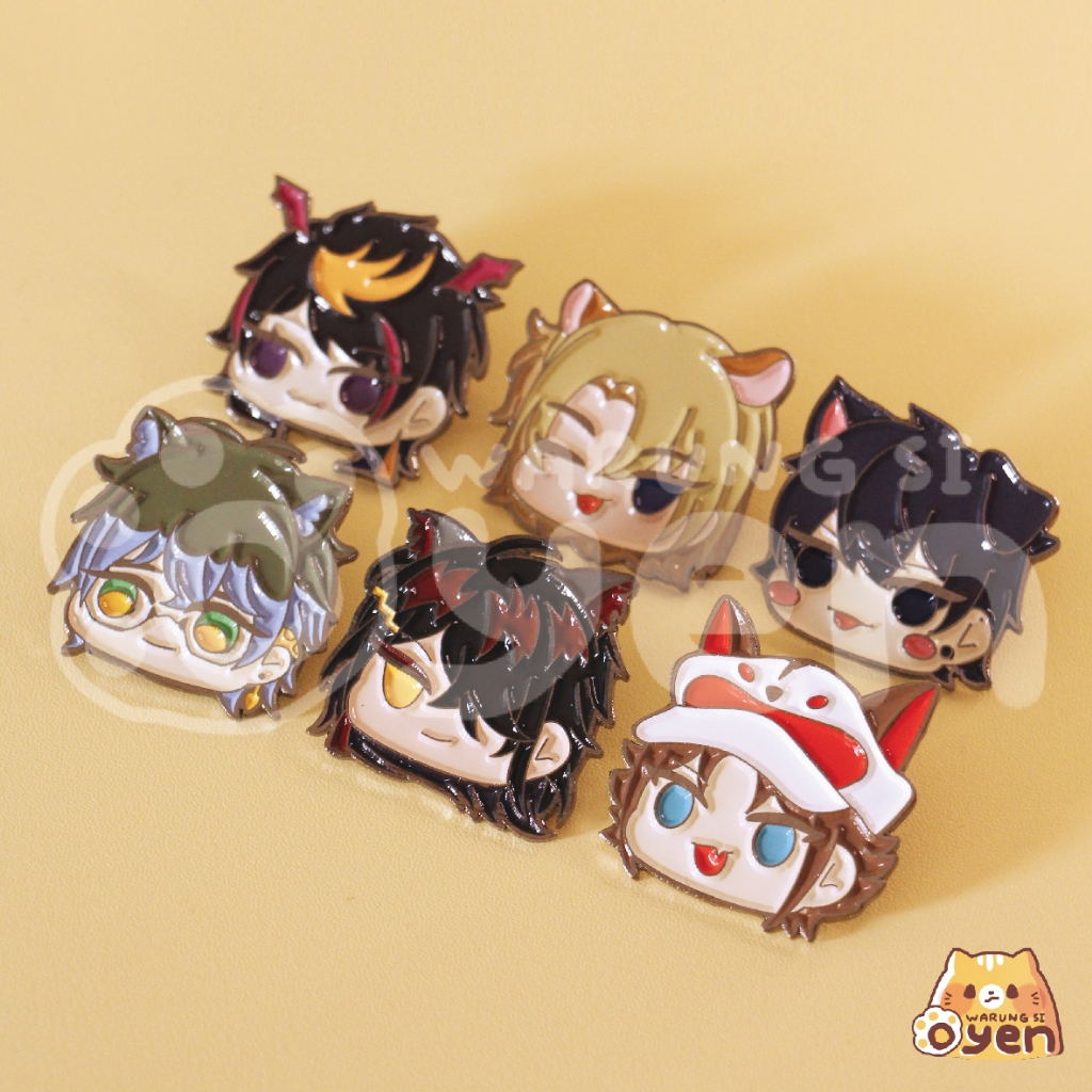 Vtuber Luxiem & Shoto Enamel Pin (Mysta Vox Shu Luca Ike)