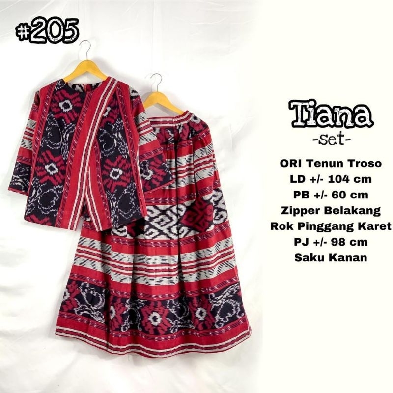 TIANA SET,SETELAN TENUN,ORI TENUN TROSO,BATIKKUMURAH