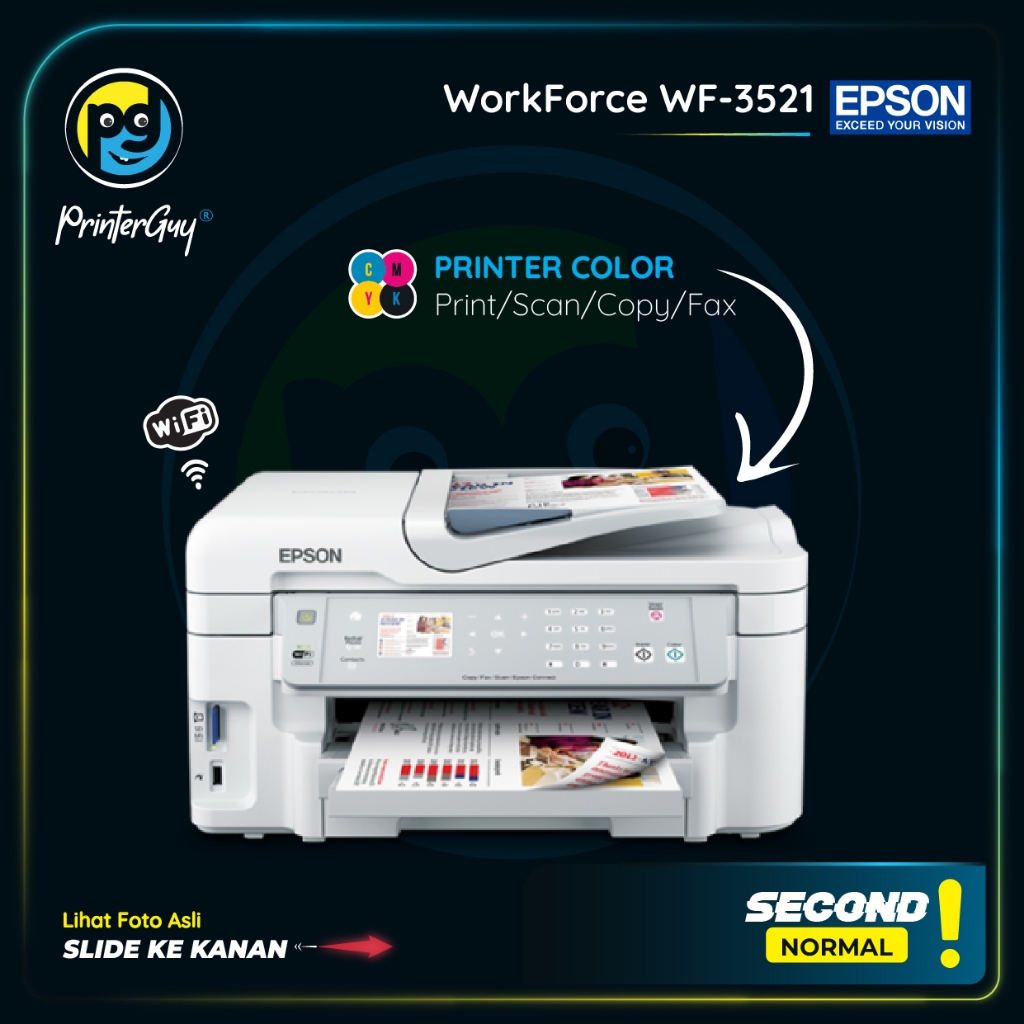 Epson WorkForce WF-3521 Printer Scan Copy F4