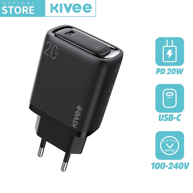 KIVEE Charger iphone fast charging 2w kepala charger type c for iphone Samsung OPPO xiaomi Quick 4 G