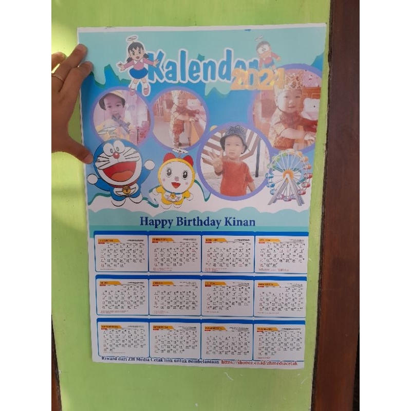 

Kalender dindin custum 1 Lembar