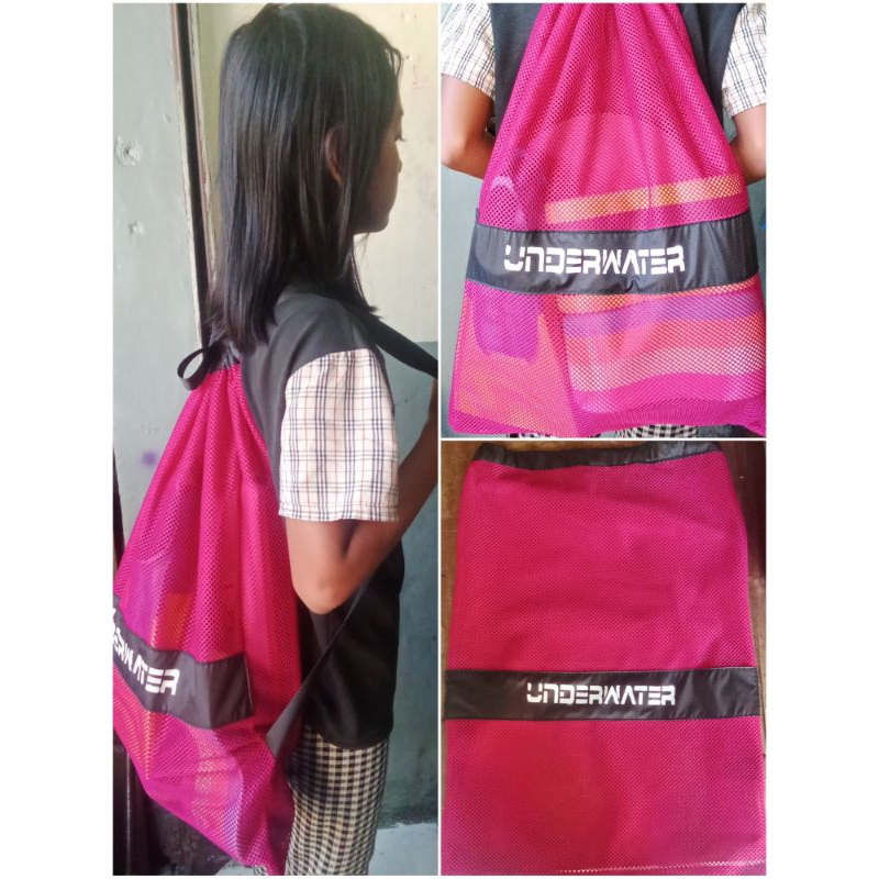 TAS RENANG JARING UNDERWATER DRY MESH BAG