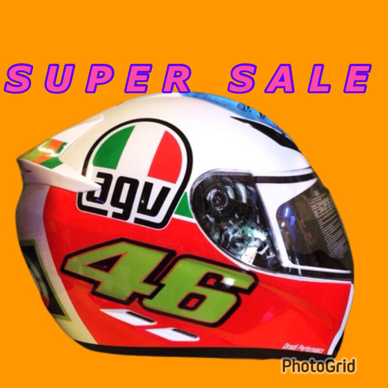 Helm agv k3 rossi eye - helm full face agv