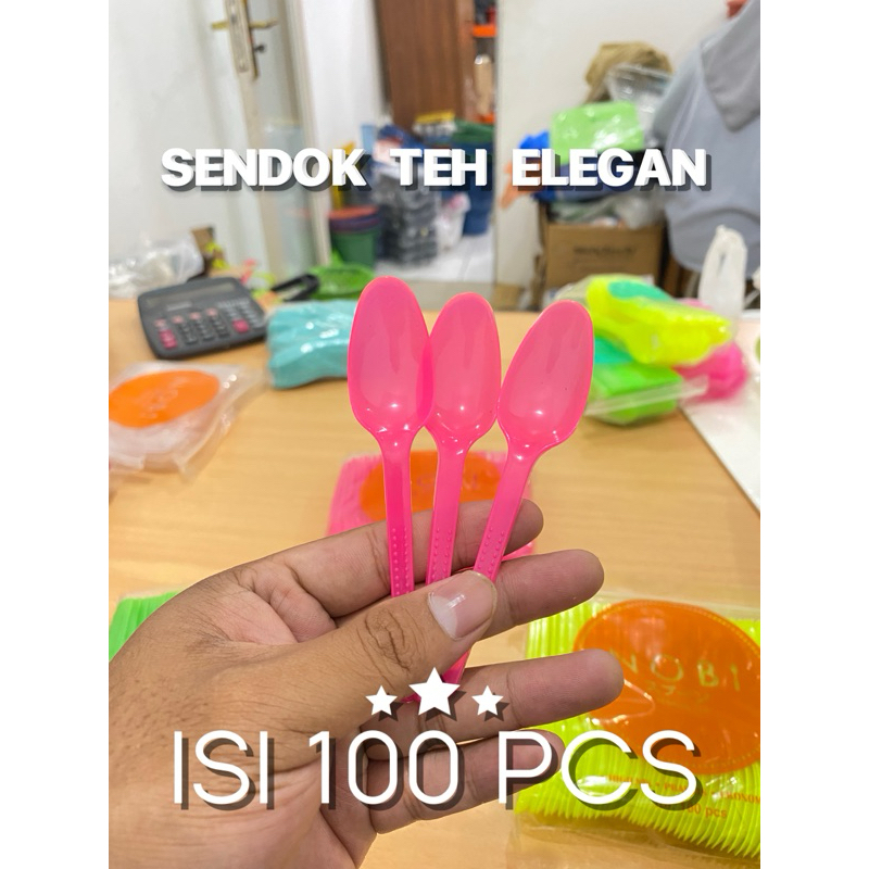 Sendok Teh / Puding  elegan Nobi / Tea Spoon / Sendok Teh Plastik / Sendok Tea / Sendok Plastik Teh 