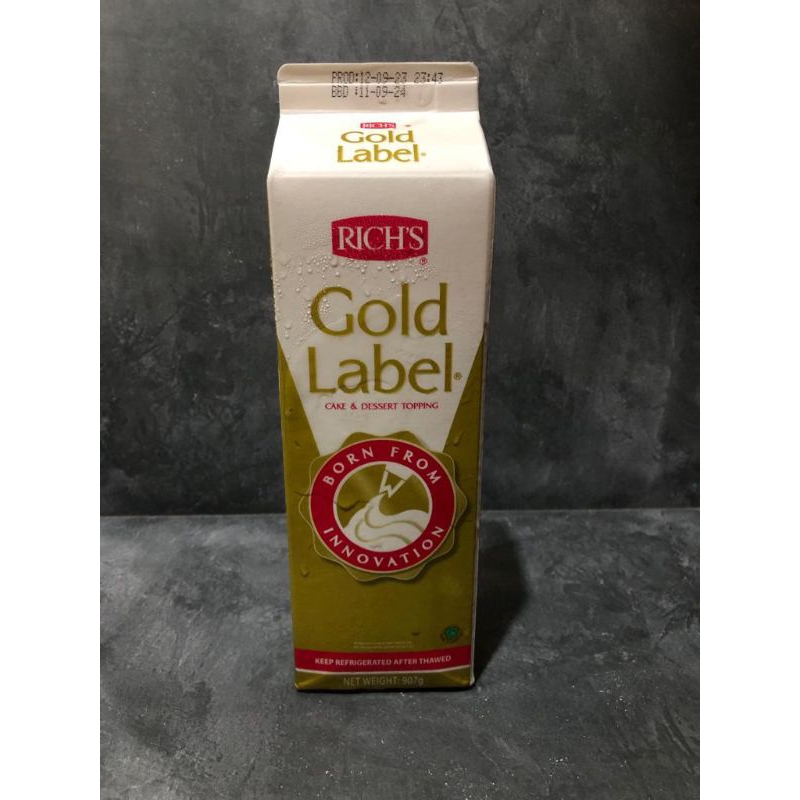 

whip cream rich gold label 907gr whipping dekorasi