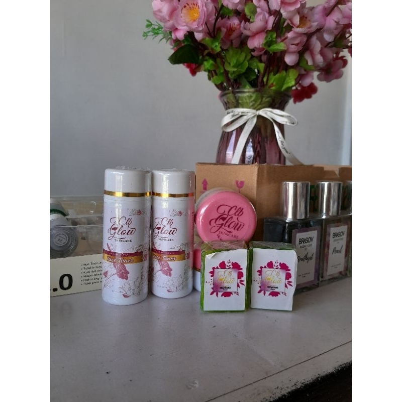 CLB glow skincare original sabun hijau free kapas