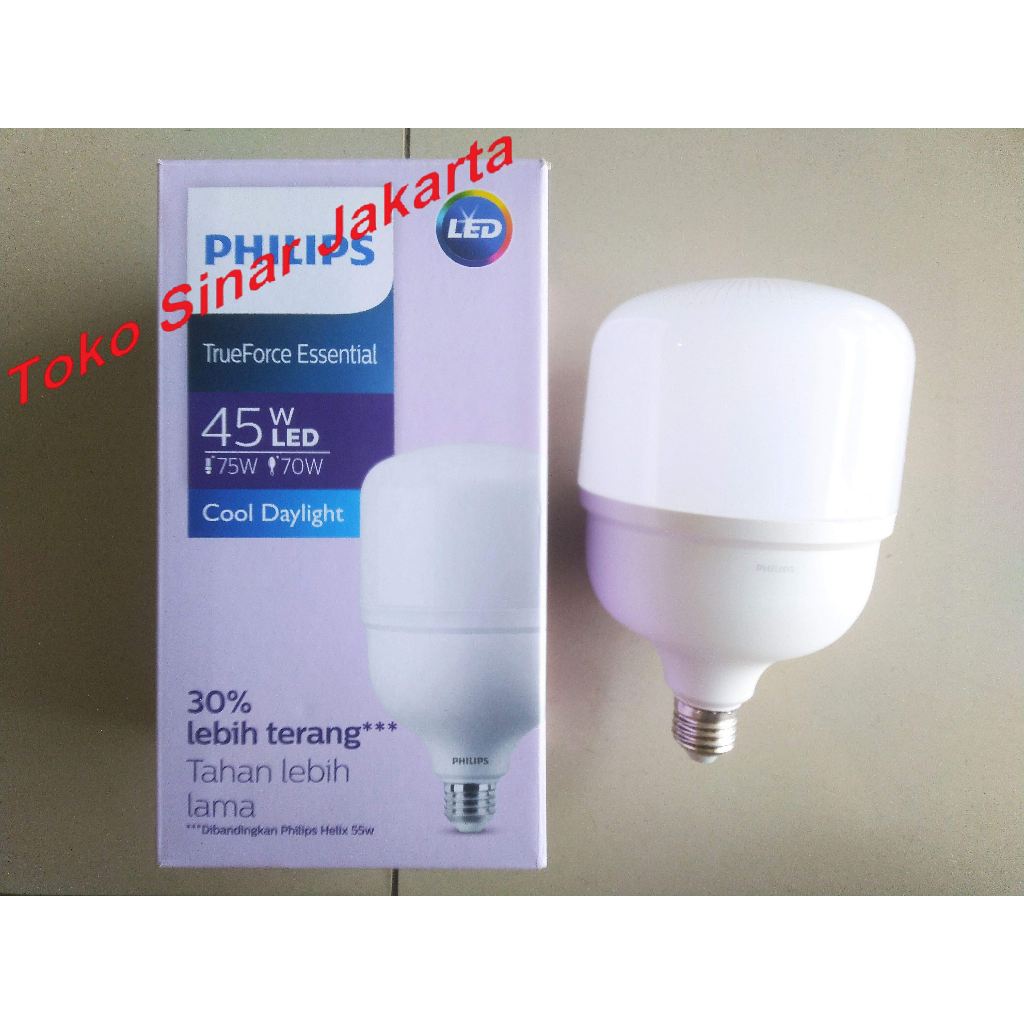 Lampu Bohlam LED Bulb Lamp LED Cahaya Putih Lampu 45 Watt 45 W PHILIPS