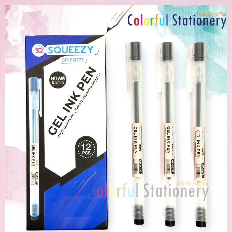

Pulpen / Ballpoint / Pen Gell GP - SQ777 Squeezy (12 Pcs)