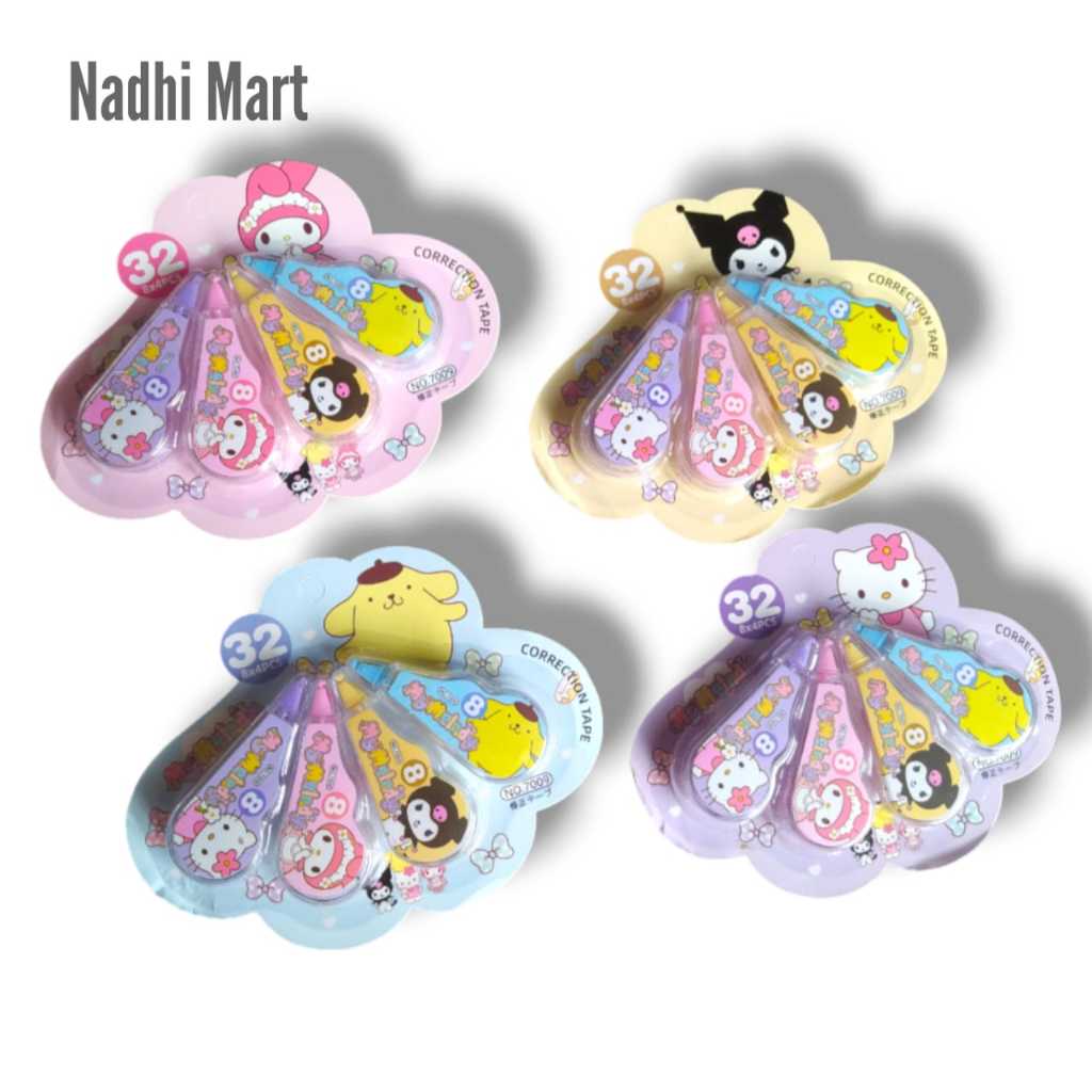 

COR TAPE 7009 8M SET 4 / CORRECTION TAPE SANRIO