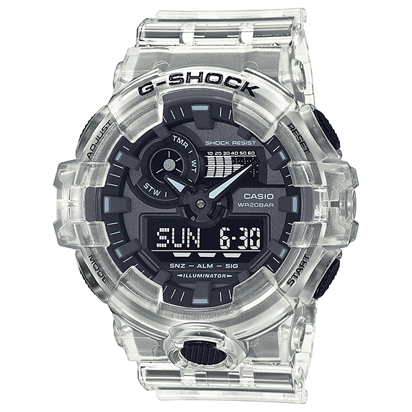 Casio G-SHOCK GA-700SKE-7A Transparan Original / Jam Tangan Pria Analog Digital Transparent