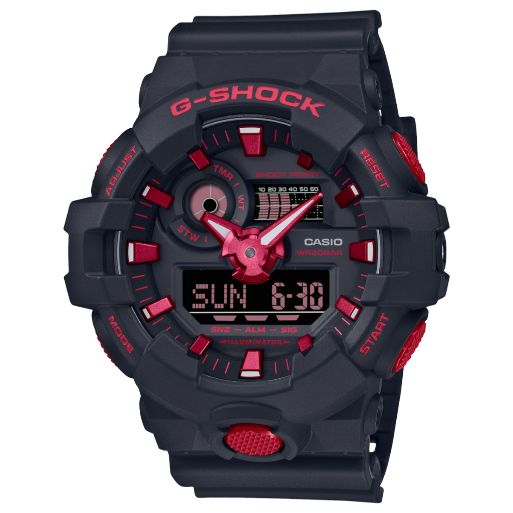 Casio G-SHOCK GA-700BNR-1A Black Red Series Original / Jam Tangan Pria Analog Digital GA 700