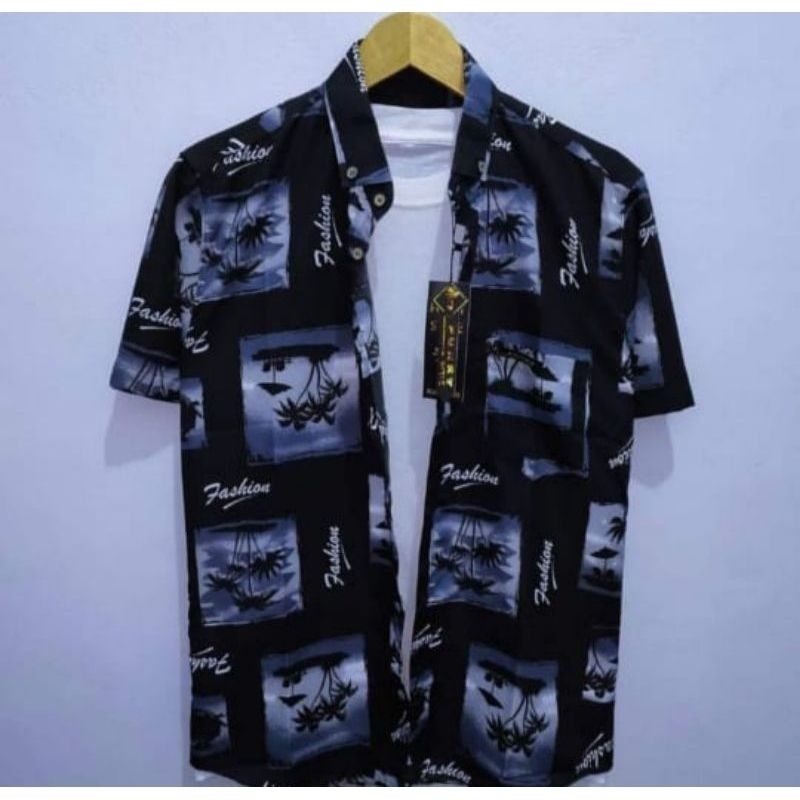 Terlaris) Kemeja Surfing Pria Motif Pantai Baju Distro Original Kasual Premium