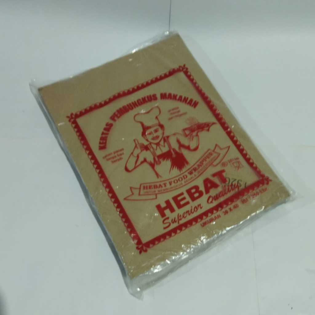 kertas nasi bungkus/ kertas nasi hebat/ kertas nasi coklat 30x40