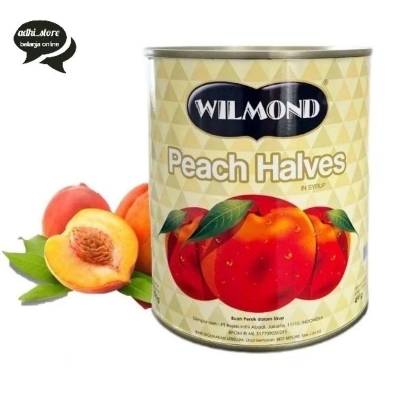 

Wilmond peach halves in syrup Buah persik dalam kaleng 825gr
