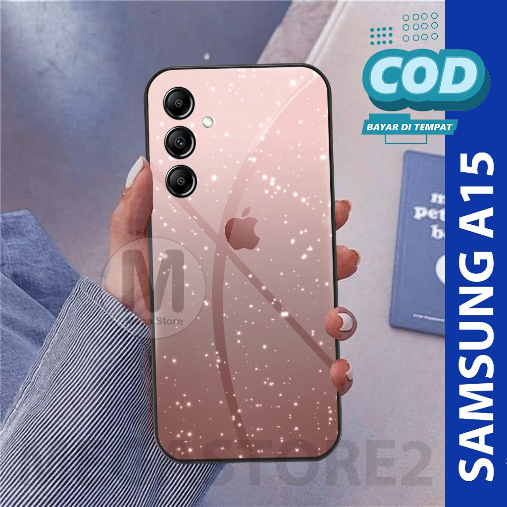 Softcase Kaca Case Samsung A15 2023 Terbaru Motif Aesthetic Pelindung Hp Anti Air [MG384]