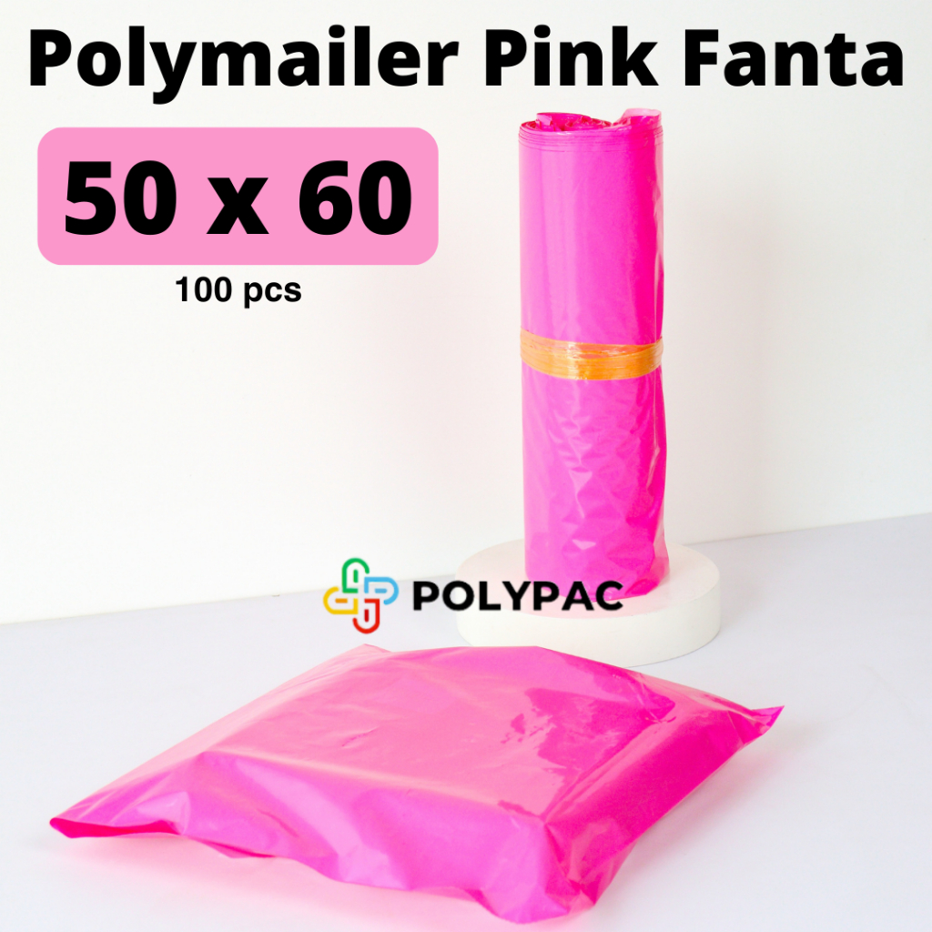 

Polymailer PINK FANTA / MAGENTA [50x60] isi 50 pcs - Polymailer Lem Warna Pink Fanta / Magenta / Fuschia