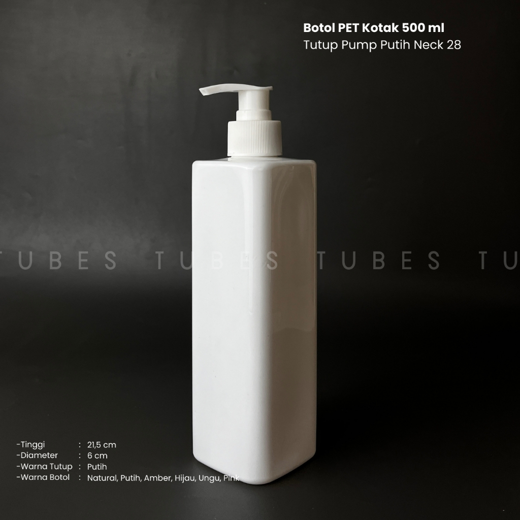 BOTOL PUMP 500 ML / BOTOL PET 500 ML TUTUP PUMP PUTIH