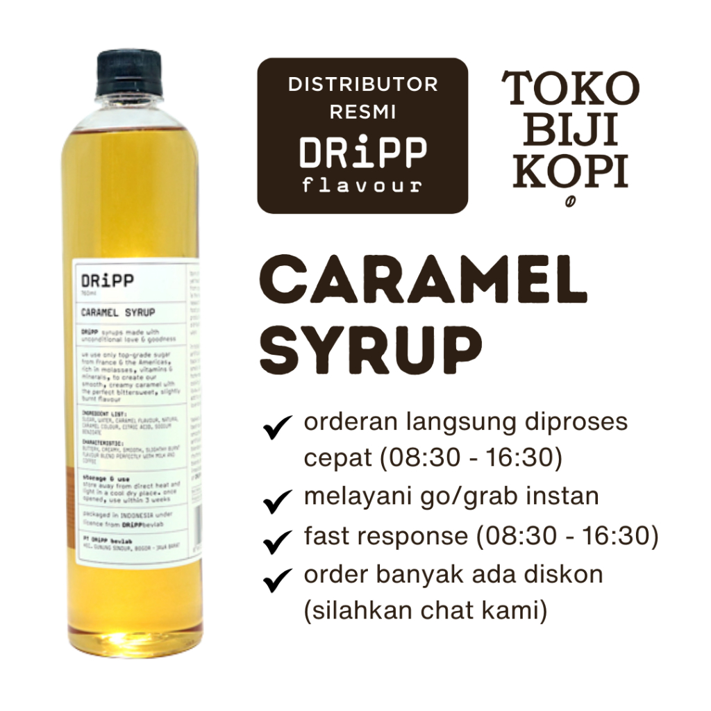 

DRiPP Syrup Caramel - Sirup Rasa Karamel 760 ml