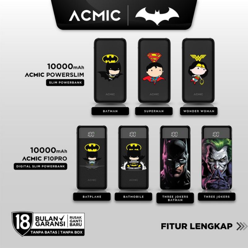Powerbank Acmic Power Slim Batman 10000 mAh