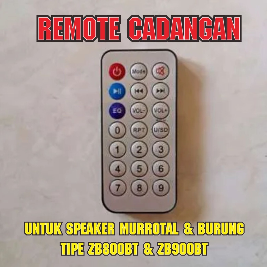 Remote Cadangan Speaker Murottal & Burung Khusus ZB800BT dan ZB900BT