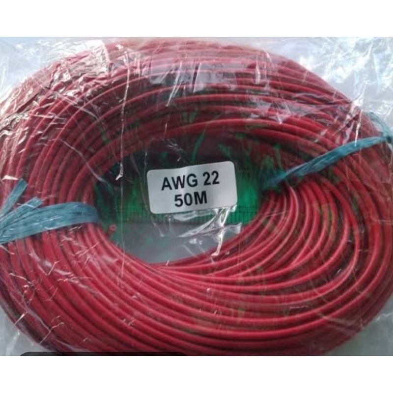 HARGA 1 METER KABEL AWG22 AWG 22 TEMBAGA PUTIH AUDIO MOTOR
